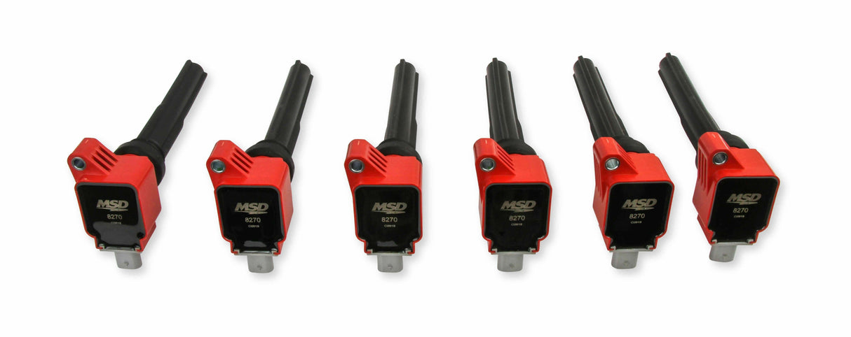 t MSD Ignition Coils 2017-2020 Ford 3.5L EcoBoost V6 engines, Red, 6-Pack - 82706 MSD