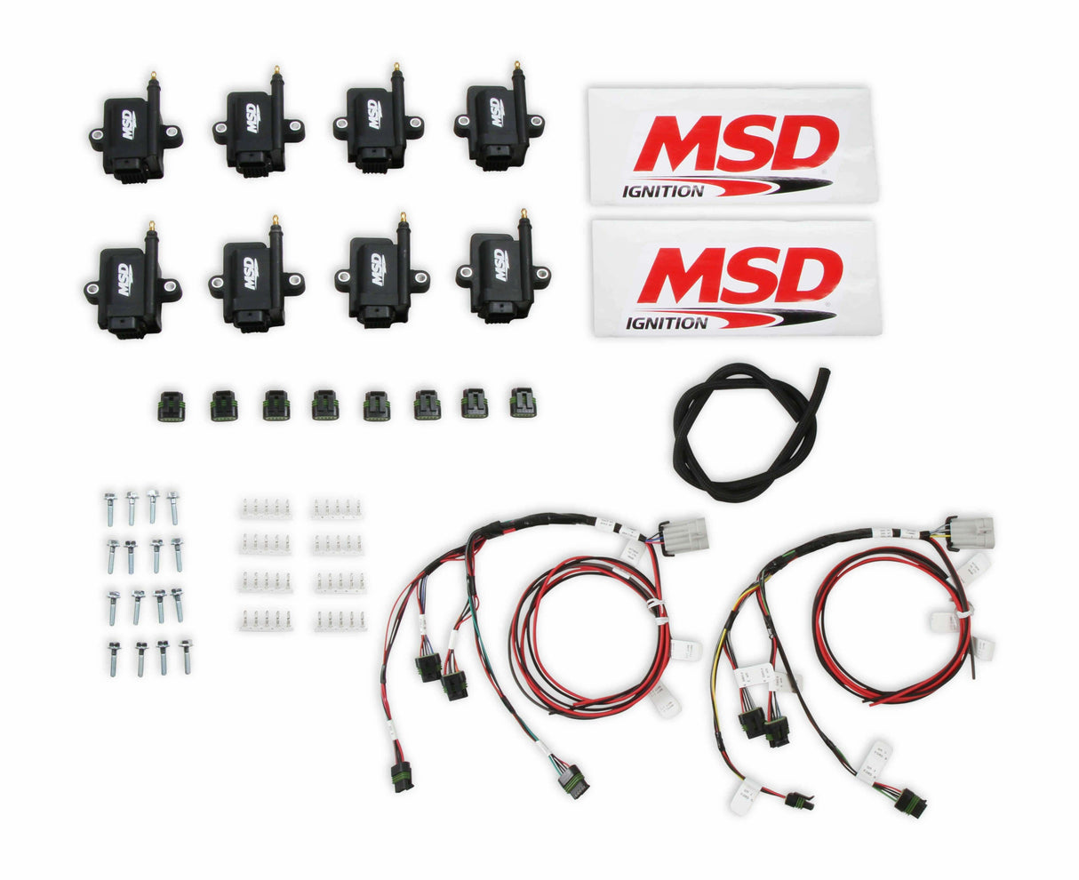 MSD ignition coil black red aluminum 82893
