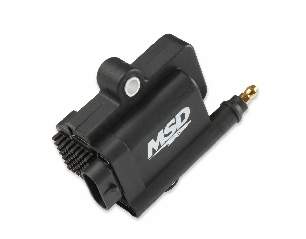 MSD ignition coil black red aluminum 82893