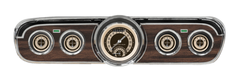 Nostalgia VT 1965-66 Mustang Package w/ Ultimate MU65NT35 for 1965-1966 Mustang dash gauge cluster