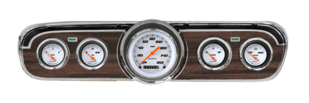 Velocity Series White 1965-66 Mustang Package MU65VSW00 for 1965-1966 Mustang dash gauge cluster