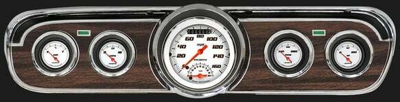 Velocity Series White 1965-66 Mustang Package w/ Ultimate MU65VSW35 for 1965-1966 Mustang dash gauge cluster