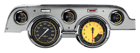 AutoCross Yellow 1967-68 Mustang MU67AXYBA for 1967-1968 Mustang