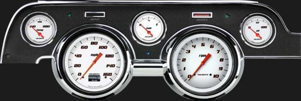 Velocity White 1967-68 Mustang MU67DVSW for 1967-1968 Mustang black
