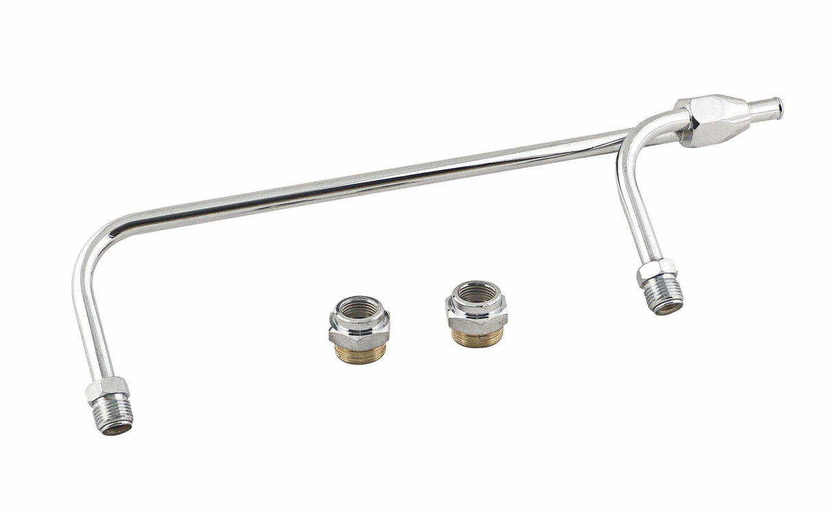 Mr. Gasket new fuel inlet kit dual feed 4 barrel Holley carburetor for Holley 4150 carburetors chrome steel 1552