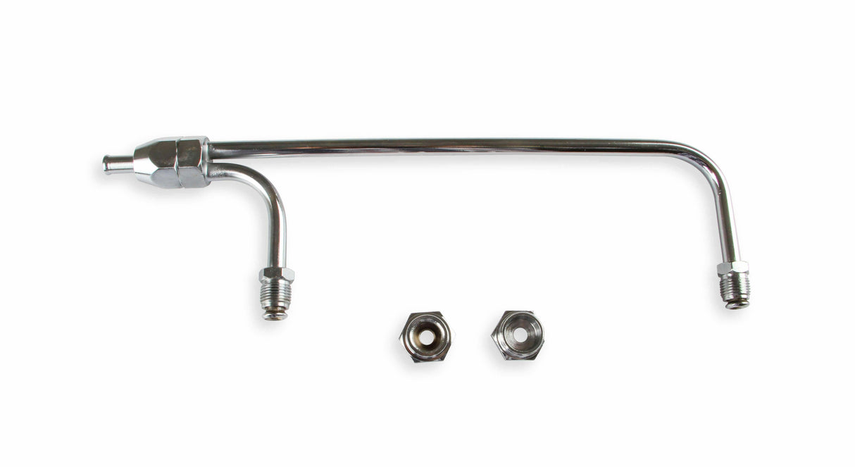 Mr. Gasket new fuel inlet kit dual feed 4 barrel Holley carburetor for Holley 4150 carburetors chrome steel 1552