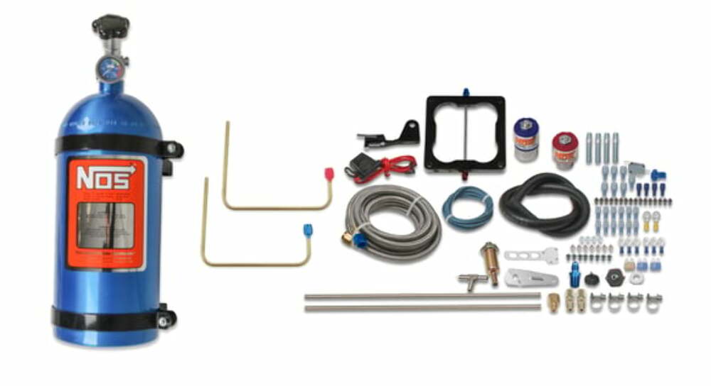 NOS nitrous oxide injection system kit 10 lb blue wet plate solenoid 2493