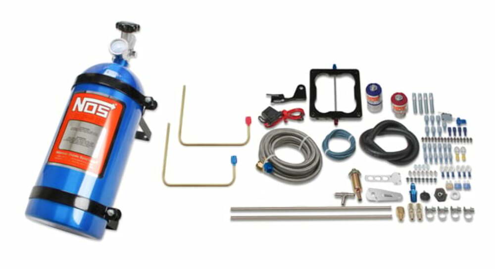 NOS nitrous oxide injection system kit 10 lb blue wet plate solenoid 2493