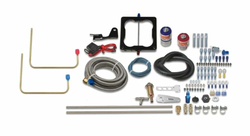 NOS nitrous oxide injection system kit 10 lb blue wet plate solenoid 2493
