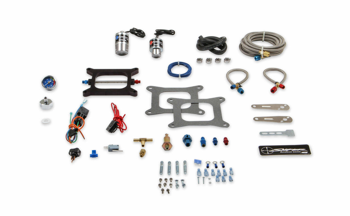 NOS sniper wet nitrous plate kit 4150 flange 150-250 HP -4AN 14 foot 10 lb single stage 07002NOS