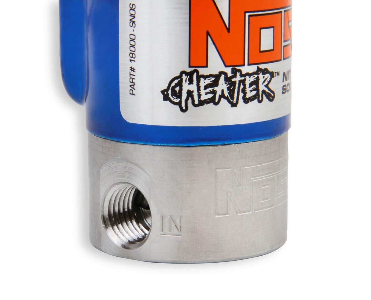 NOS 18000 cheater nitrous solenoid stainless steel blue purge