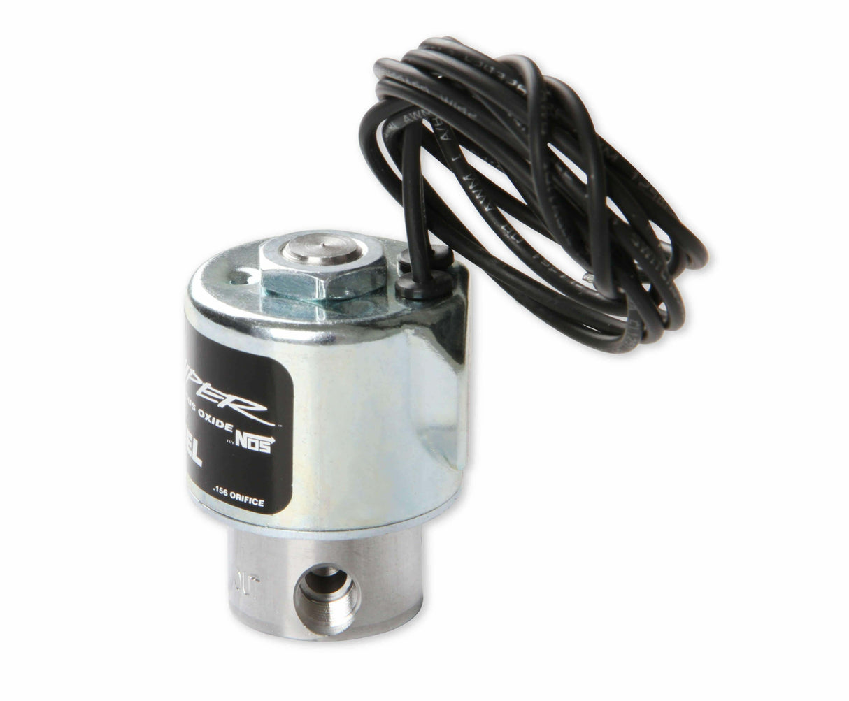 NOS sniper fuel solenoid 400 max HP 1/8 NPT inlet 1/8 NPT outlet stainless steel black purge 18087NOS
