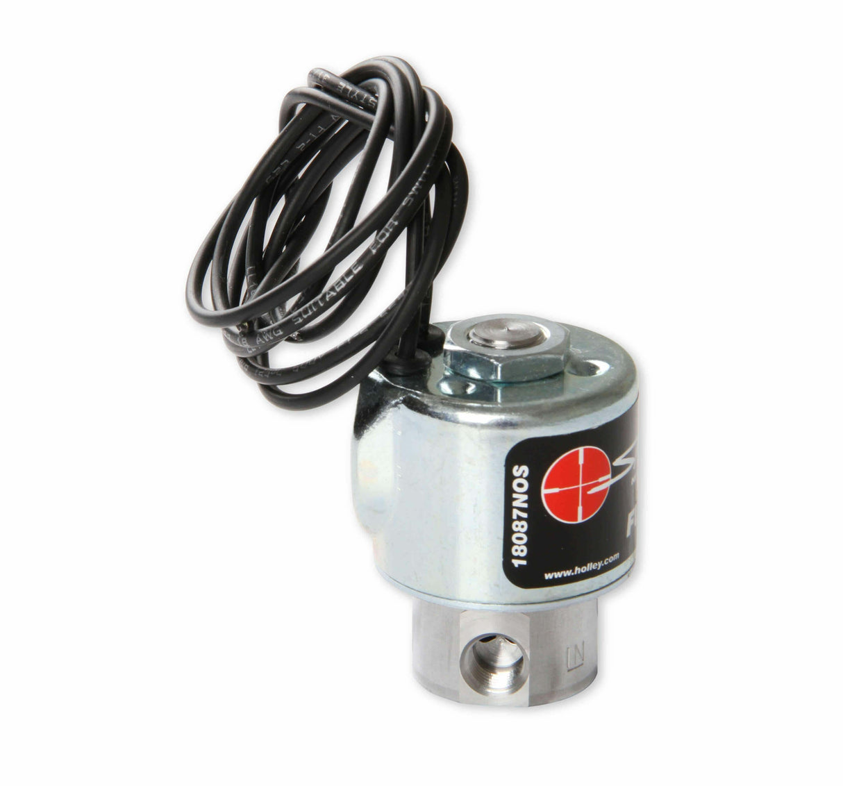 NOS sniper fuel solenoid 400 max HP 1/8 NPT inlet 1/8 NPT outlet stainless steel black purge 18087NOS