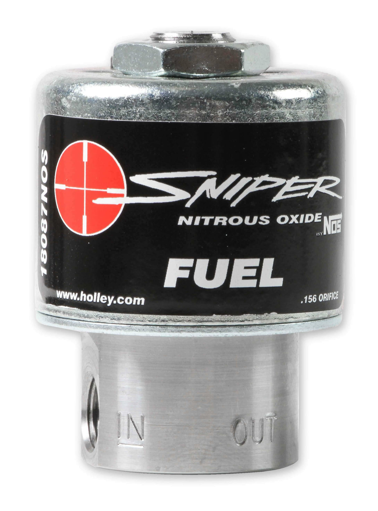 NOS sniper fuel solenoid 400 max HP 1/8 NPT inlet 1/8 NPT outlet stainless steel black purge 18087NOS