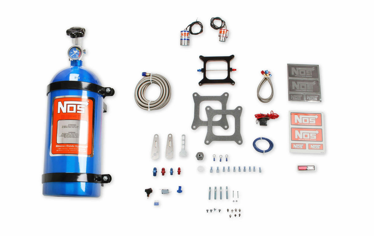 NOS big shot nitrous system Holley 4150 flange) -6AN 10 lb blue wet plate single stage 02101NOS
