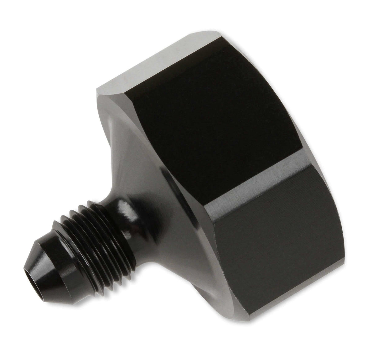 NOS black T7075 aluminum 4AN-660 bottle nut adapter -4AN 16221NOS