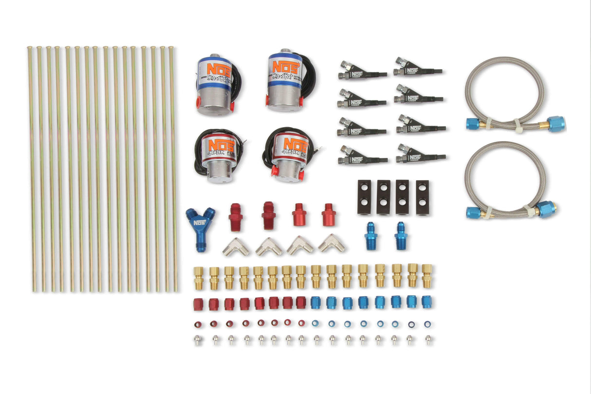 NOS custom nitrous plumbing kit , pro shot fogger wet solenoid 2493