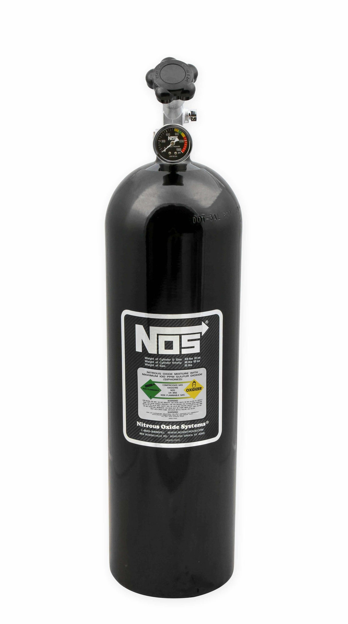 NOS nitrous bottle - 14750BNOS 15 lb black 2493