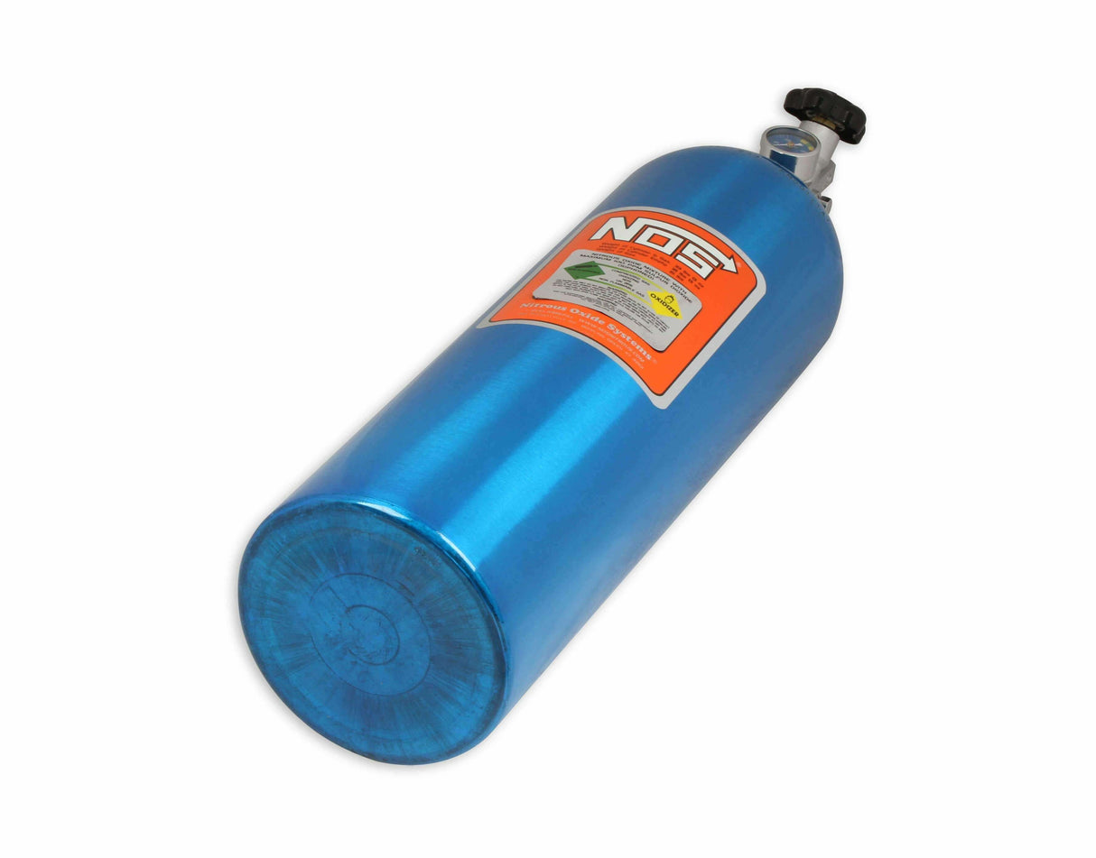 NOS nitrous bottle w/ blue finish and super hi flo valve 15 lb 2493