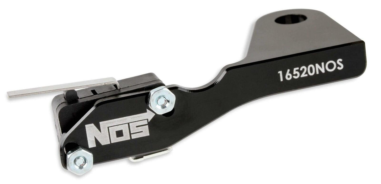 NOS nitrous oxide micro switch bracket ; black aluminum for 4500 gen 3 16520NOS