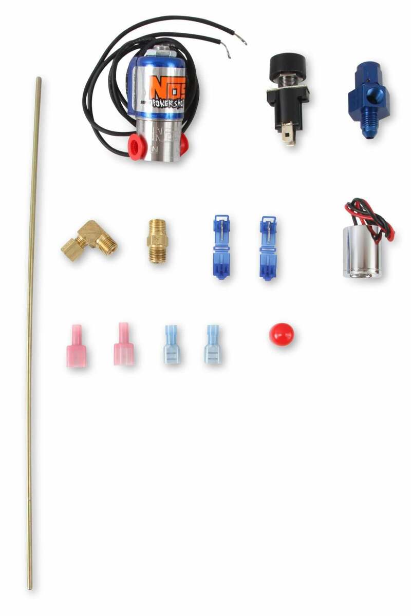 NOS ntimidator illuminated LED nitrous purge kit -4AN 4 foot blue solenoid 16033NOS