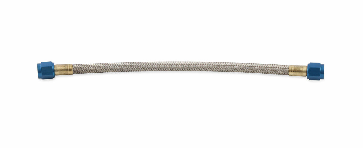 NOS stainless steel braided hose -6AN 1-foot blue 1 foot PTFE lined 15400NOS