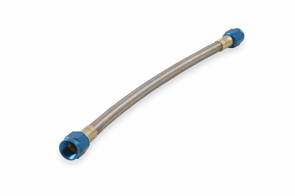 NOS stainless steel braided hose -6AN 1-foot blue 1 foot PTFE lined 15400NOS