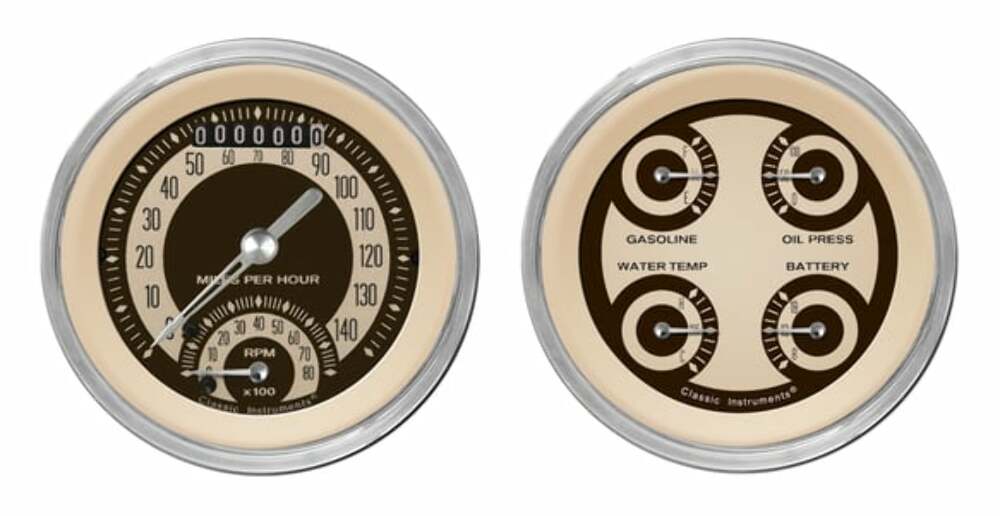 Classic Instruments analog speedometer gauge black