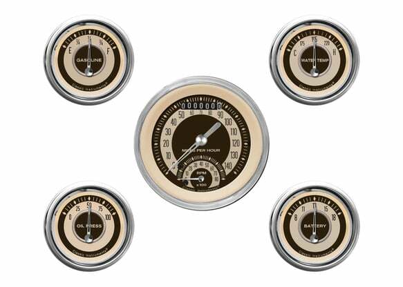 Classic Instruments analog speedometer gauge black