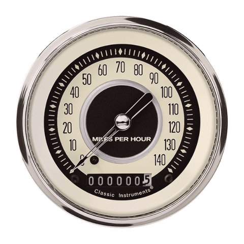 Nostalgia VT 3 3/8" Speedometer NT55SHC