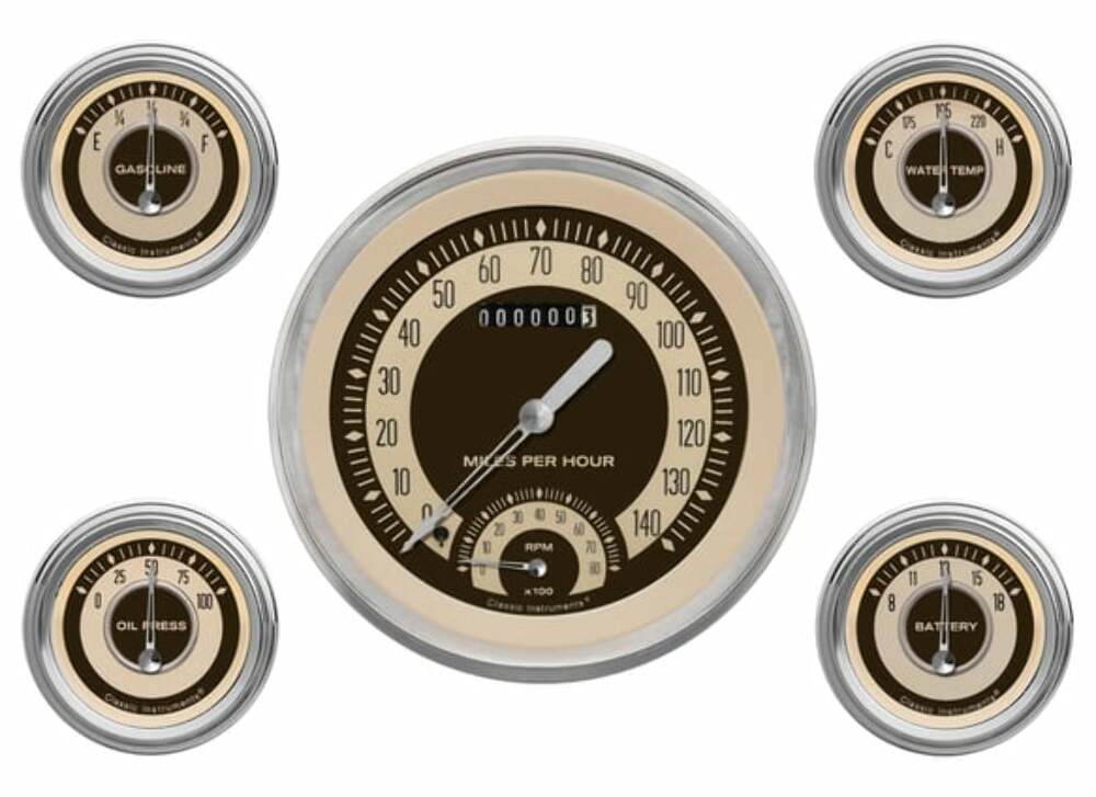 Classic Instruments analog speedometer gauge black