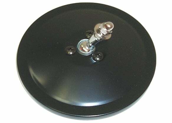1947-1954 Chevrolet Truck; Mirror Head - Round/Smooth - Black OMH69RP