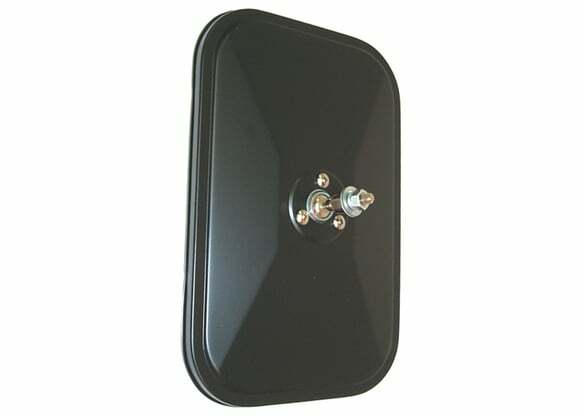 1969 Chevrolet Blazer; Mirror Head - Rectange - Black OMH69SP