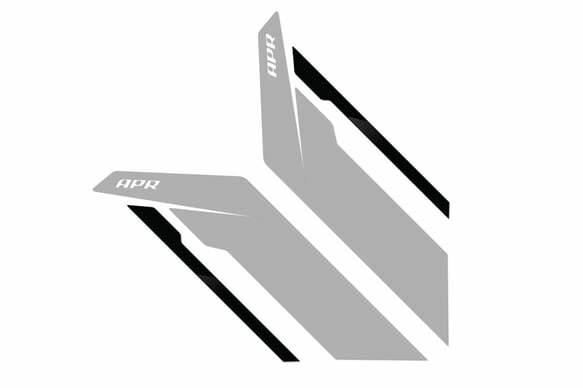 Fits 1985-2024 911 Porsche Sideburns - Silver / Black Stripe for Audi and VW