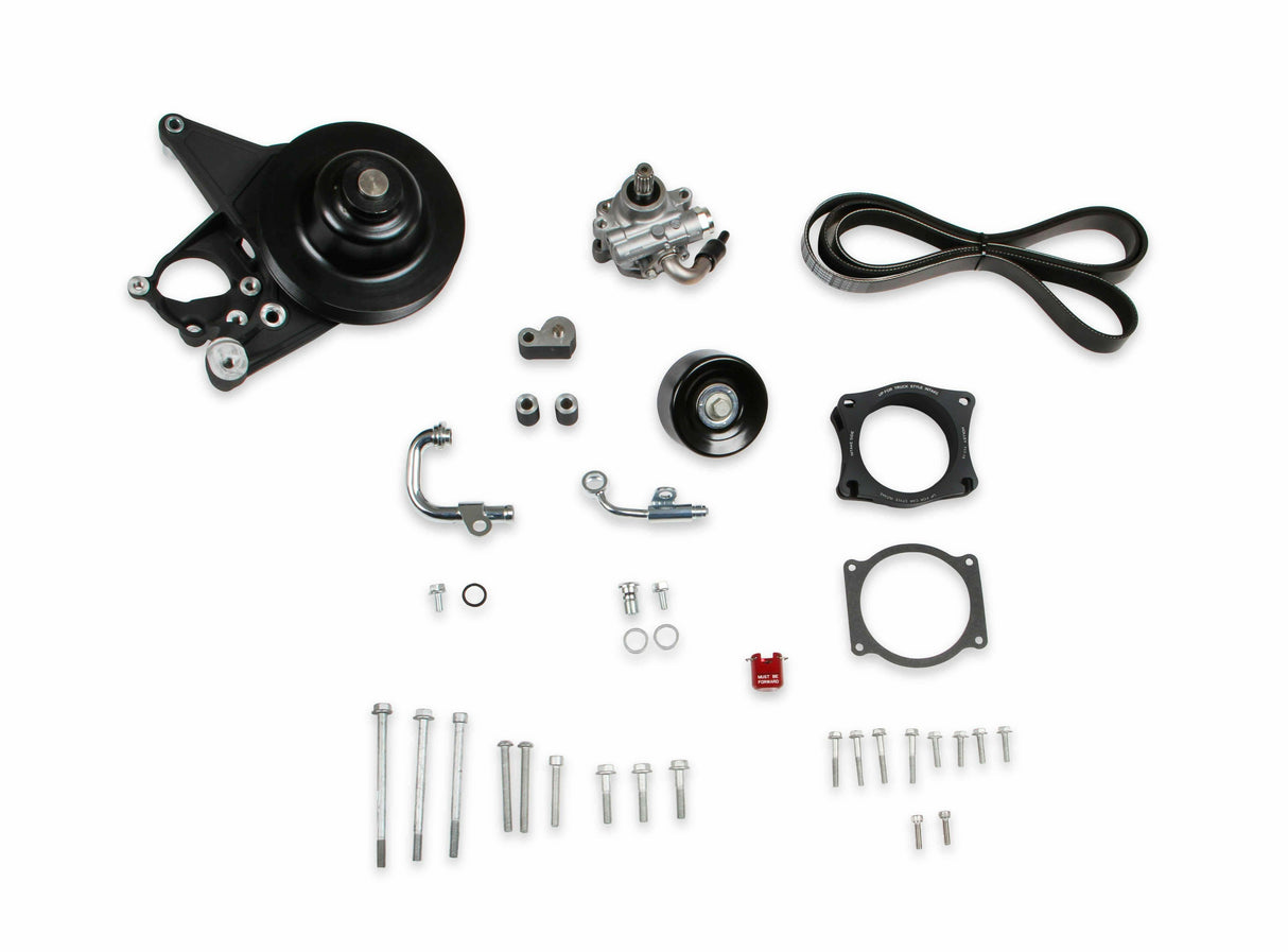 Holley Power Steering Add-on System for LT4 - 20-222BK black aluminum