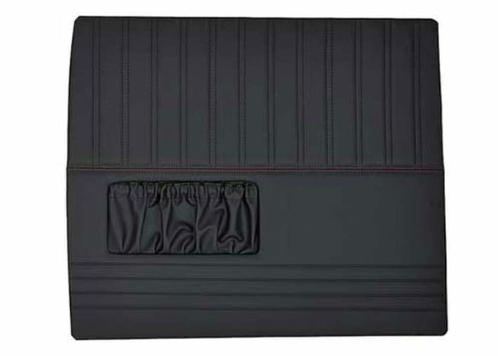 47-54 Truck Custom Sport Door Panels-Black w/Black Stitching QDP0054BLACK