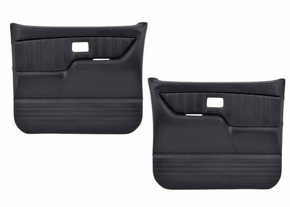 Fits 1987 Blazer Custom Sport Door Panels-Black-Black Stitching QDP0087BLACK
