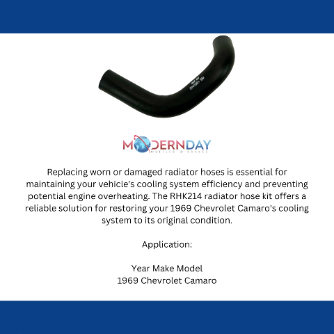 Fits 1969 Chevrolet Camaro Radiator Hose Kits RHK214