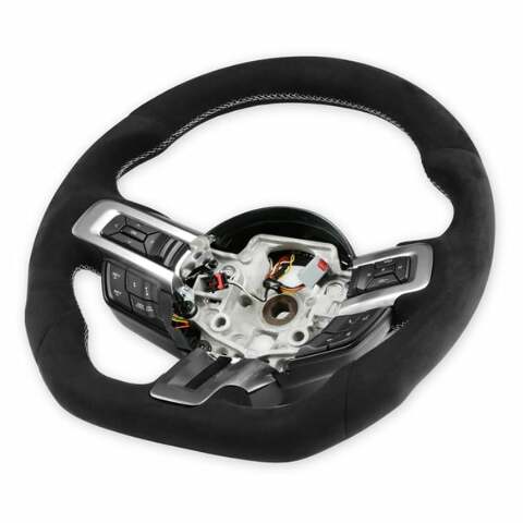 Fits 2015-2017 Ford Mustang Steering Wheel-Alcantara Wrapped Heated-RK950-08