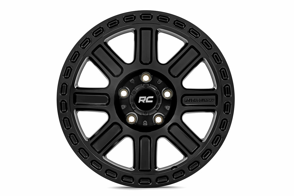Rough Country 84 Series Wheel; Gloss Black; 18x8.5; 6x5.5; +0mm 84180912