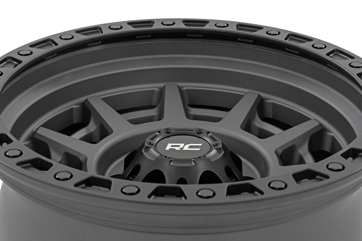 Rough Country 85 Series Wheel Beadlock Gray/Black 17x9 6x5.5 -18mm 85171812A