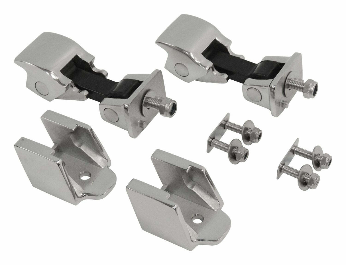 RT Off-Road Hood Catch Kit - RT26044 fits 1997-2006 Jeep Wrangler stainless steel rubber polished