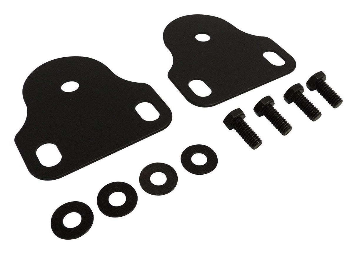 RT Off-Road Windshield Bracket Set - RT27014 fits 1976-1983 Jeep CJ5, 1976-1986 Jeep CJ7, 1981-1986 Jeep CJ8 black stainless steel powder coat