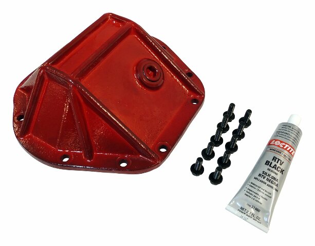 RT Off-Road Hd Differential Cover - RT20026 fits 1947-1954 Jeep Pickup w red steel powder coat includes hardware