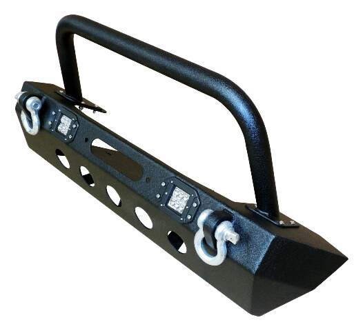 RT Off-Road bumper fits 2018-2021 Jeep Wrangler, 2020-2021 Jeep Gladiator black steel powder coat RT20044