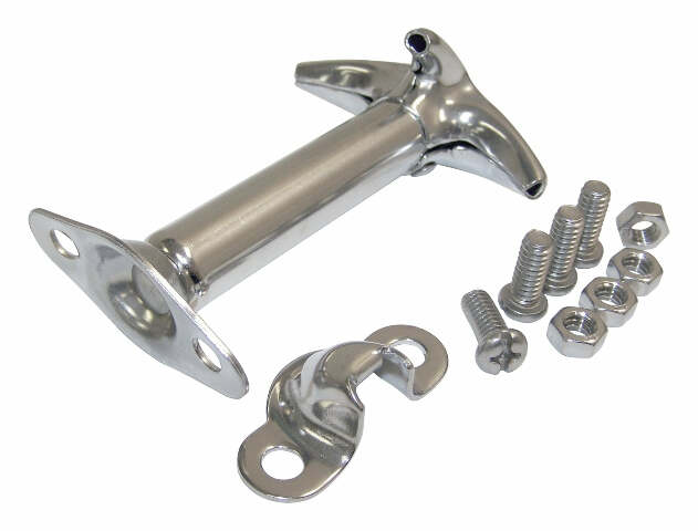 RT Off-Road Hood Catch Kit - RT26005 fits 1941-1945 Willys MB, 1945-1949 Willys CJ2A, 1948-1953 Jeep CJ3 CJ-3A stainless steel polished