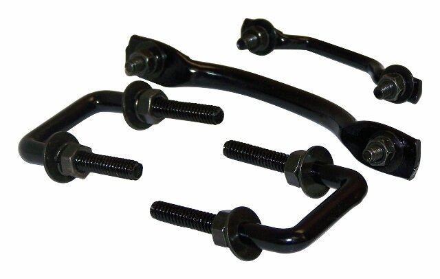 RT Off-Road Windshield Tie Down Kit - RT26022 fits Jeep CJ5/CJ6/CJ7/CJ8 black metal powder coat
