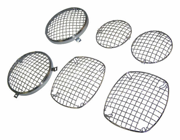 RT Off-Road Stone Guard Set - RT26027 fits 1976-1983 Jeep CJ5, 1976-1986 Jeep CJ7, 1981-1986 Jeep CJ8 chrome metal
