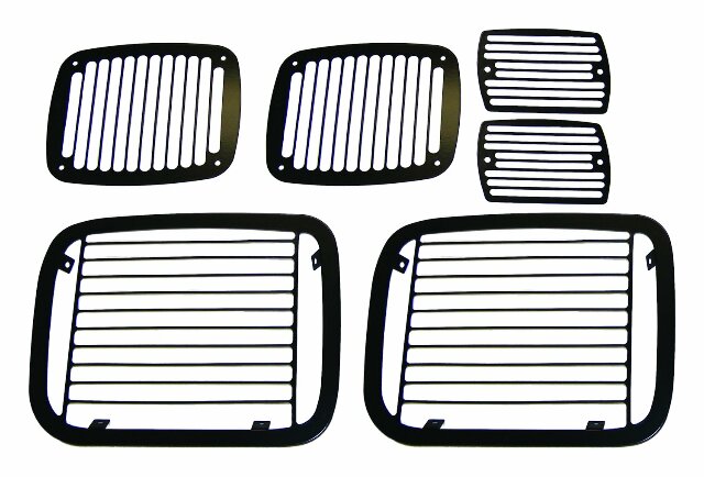 RT Off-Road Stone Guard Set - RT26034 fits 1987-1995 Jeep Wrangler black metal
