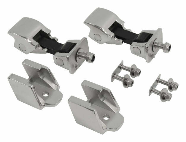 RT Off-Road Hood Catch Kit - RT26044 fits 1997-2006 Jeep Wrangler stainless steel rubber polished
